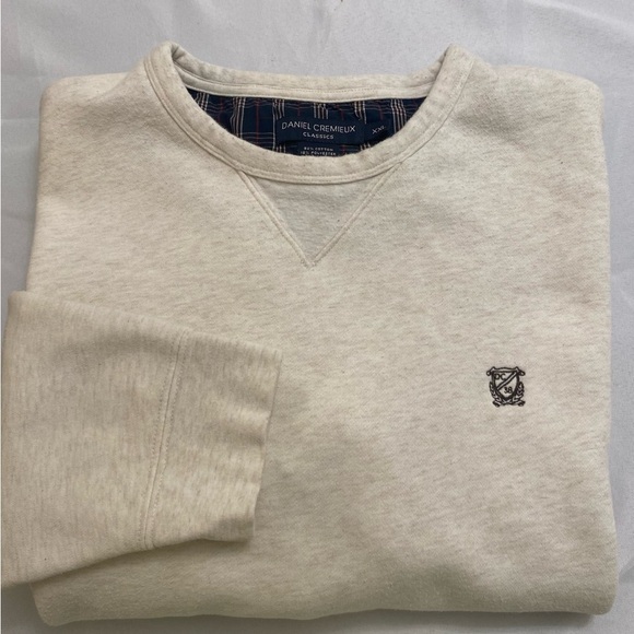 Daniel Cremieux Other - Daniel Cremieux Men's Cream Long Sleeve Crewneck
Sweatshirt Size XXL